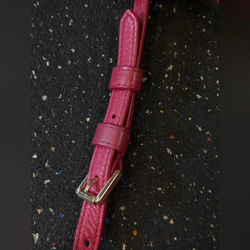 Tory Burch Mini Robinson Fold over Red Pebbled Leather Crossbody